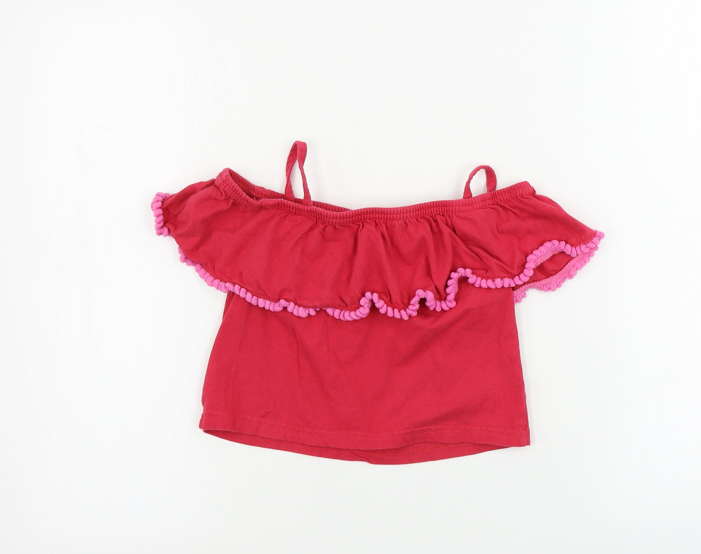 Studio Girls Red   Basic T-Shirt Size 5-6 Years