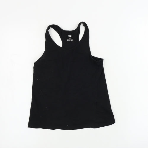 H&M  Girls Black   Basic Tank Size 8-9 Years