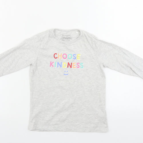Primark  Girls Grey   Basic T-Shirt Size 5-6 Years