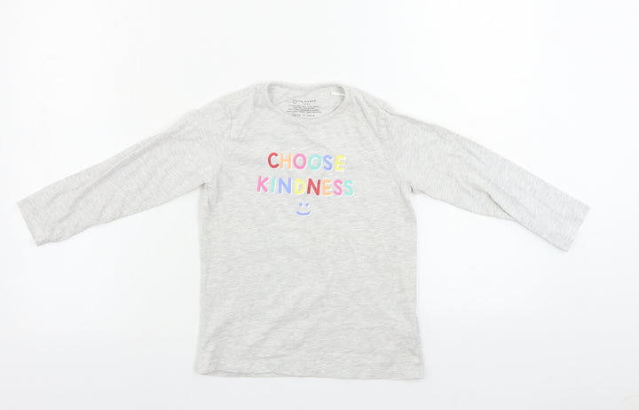 Primark  Girls Grey   Basic T-Shirt Size 5-6 Years