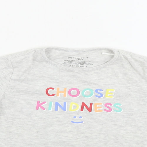 Primark  Girls Grey   Basic T-Shirt Size 5-6 Years