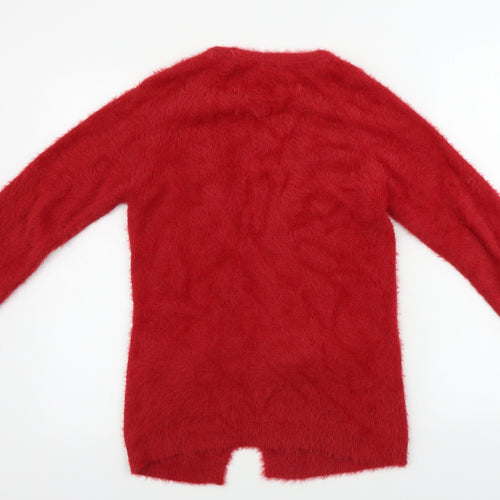 TU Girls Red   Cardigan Jumper Size 12 Years