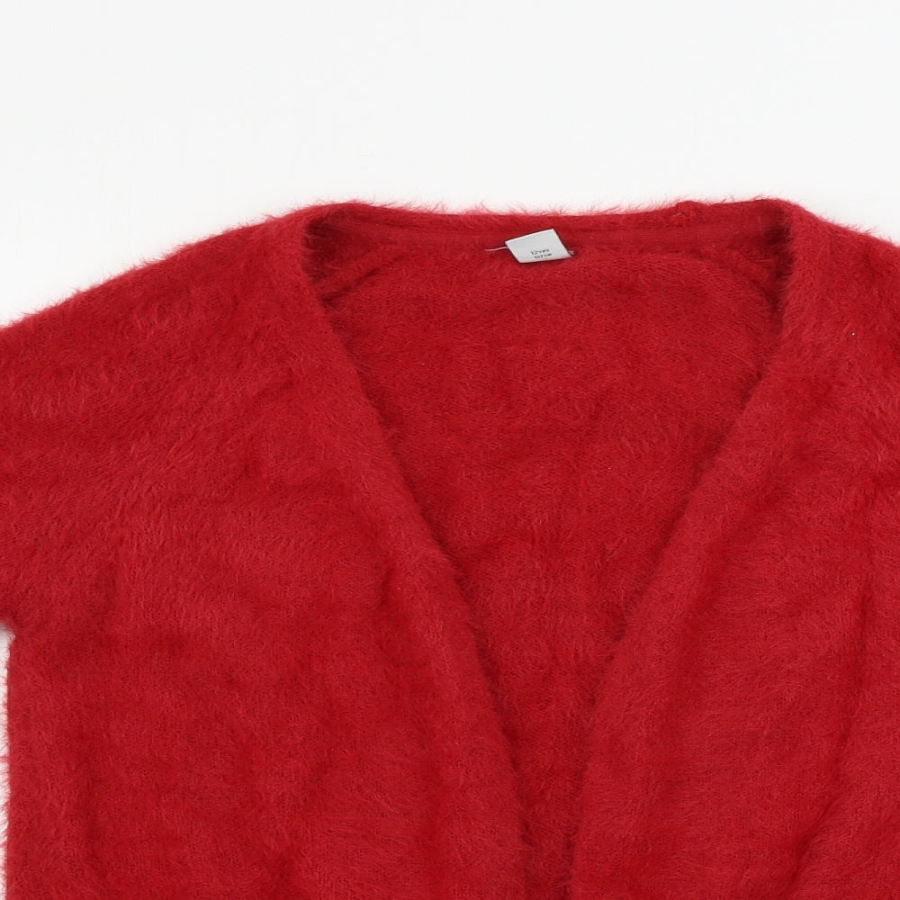 TU Girls Red   Cardigan Jumper Size 12 Years