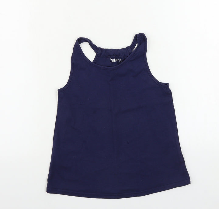 Nutmeg  Girls Blue   Basic T-Shirt Size 9-10 Years