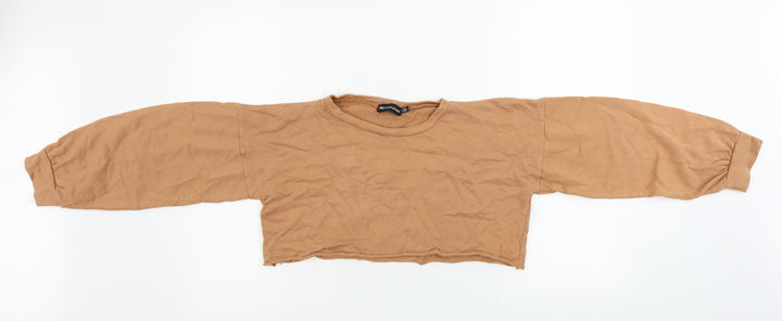 PRETTYLITTLETHING Womens Brown Pullover Jumper Size 8