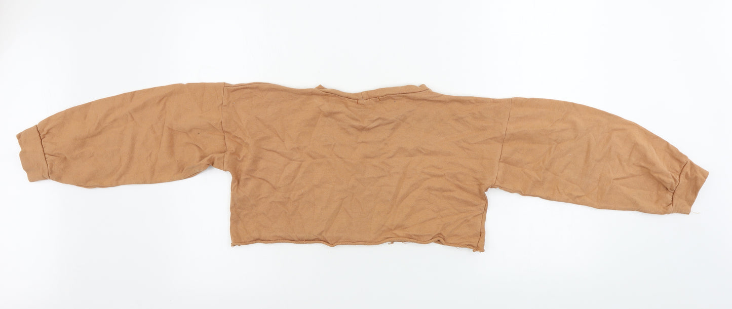 PRETTYLITTLETHING  Womens Brown   Pullover Jumper Size 8