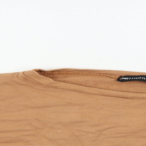 PRETTYLITTLETHING  Womens Brown   Pullover Jumper Size 8