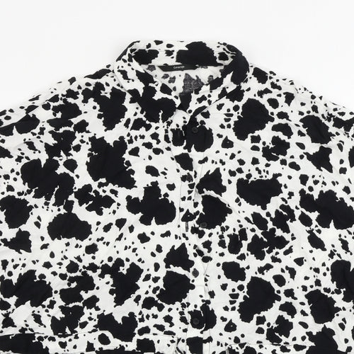 George  Womens White Animal Print  Basic Button-Up Size 24