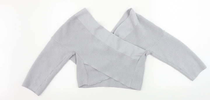 Boohoo Womens Grey Pullover Jumper Size M