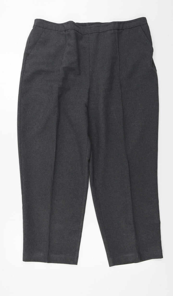 EWM Womens Grey Paisley Trousers Size 34 in L25 in