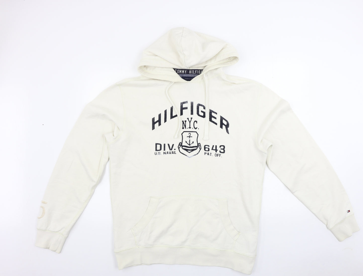 Tommy Hilfiger  Mens Ivory   Pullover Hoodie Size XL