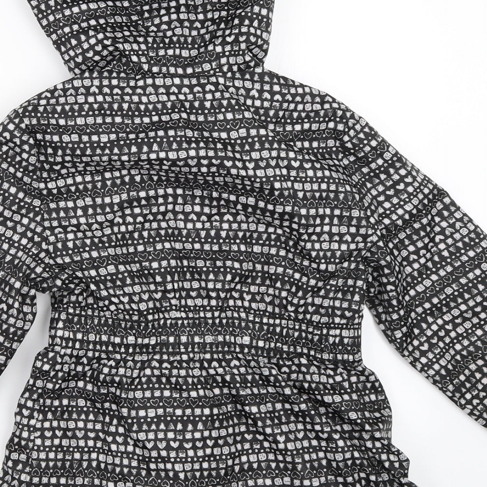 George Girls Black   Rain Coat Coat Size 7-8 Years
