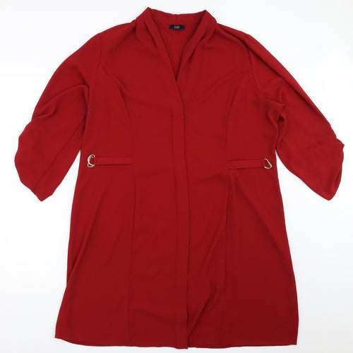 F&F Womens Red   Shirt Dress  Size 20