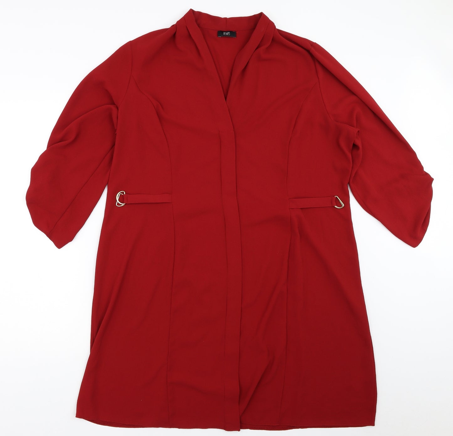 F&F Womens Red   Shirt Dress  Size 20