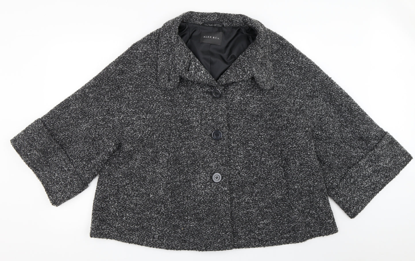 Alex & Co. Womens Grey   Overcoat Coat Size 18