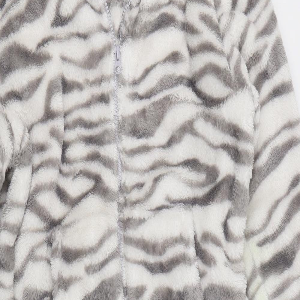 NEXT Girls White Animal Print  Top One Piece Size 12 Years