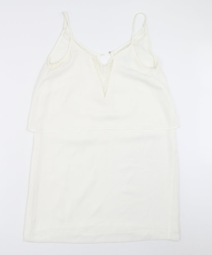 Mango Womens White Basic Blouse Size M