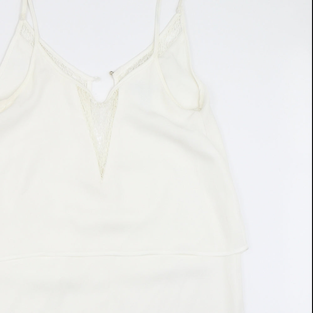 Mango Womens White   Basic Blouse Size M