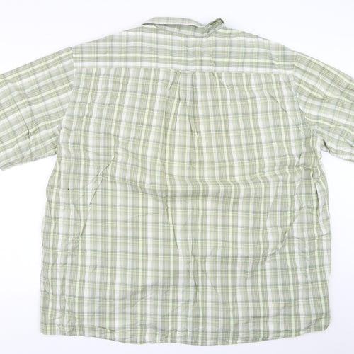 Bar Harbour Mens Green Check   Button-Up Size 3XL