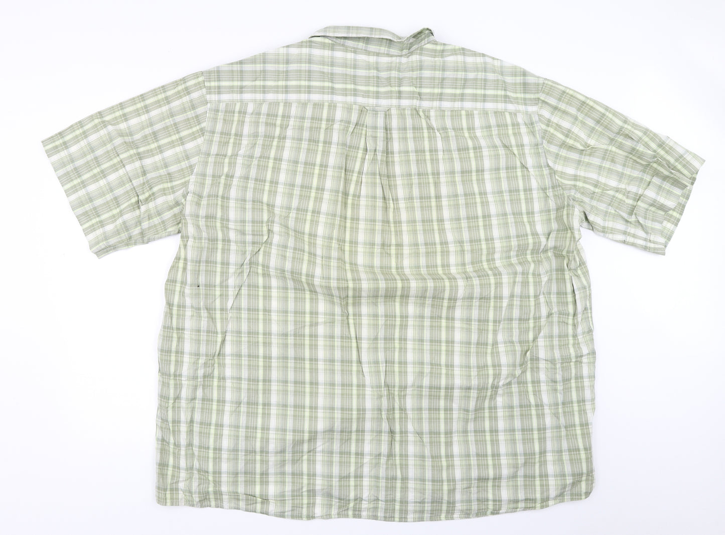 Bar Harbour Mens Green Check   Button-Up Size 3XL