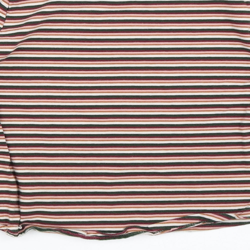 TU Girls Pink Striped  Basic T-Shirt Size 9 Years