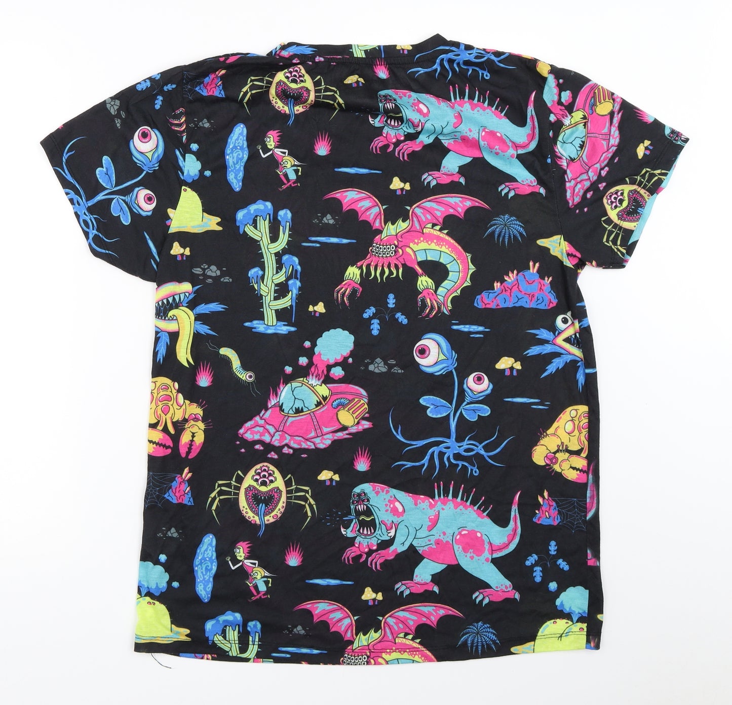 Rick & Morty Mens Black    T-Shirt Size L