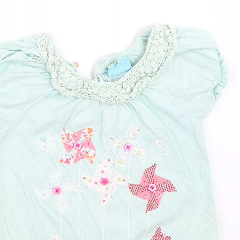Uttam Kids Girls Blue   Basic T-Shirt Size 4-5 Years