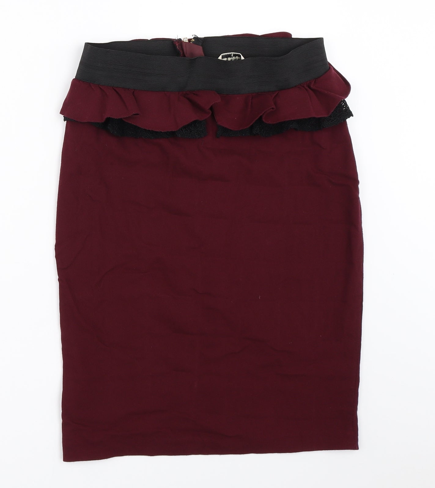 Miss Selfridge Womens Red   Straight & Pencil Skirt Size 14