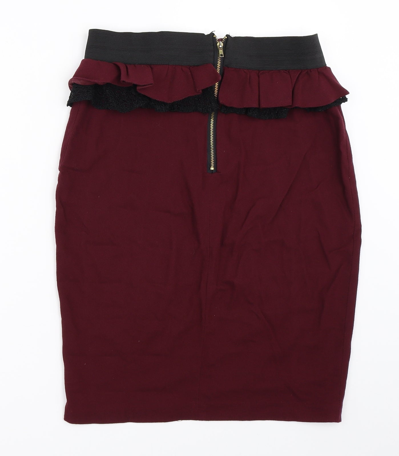 Miss Selfridge Womens Red   Straight & Pencil Skirt Size 14