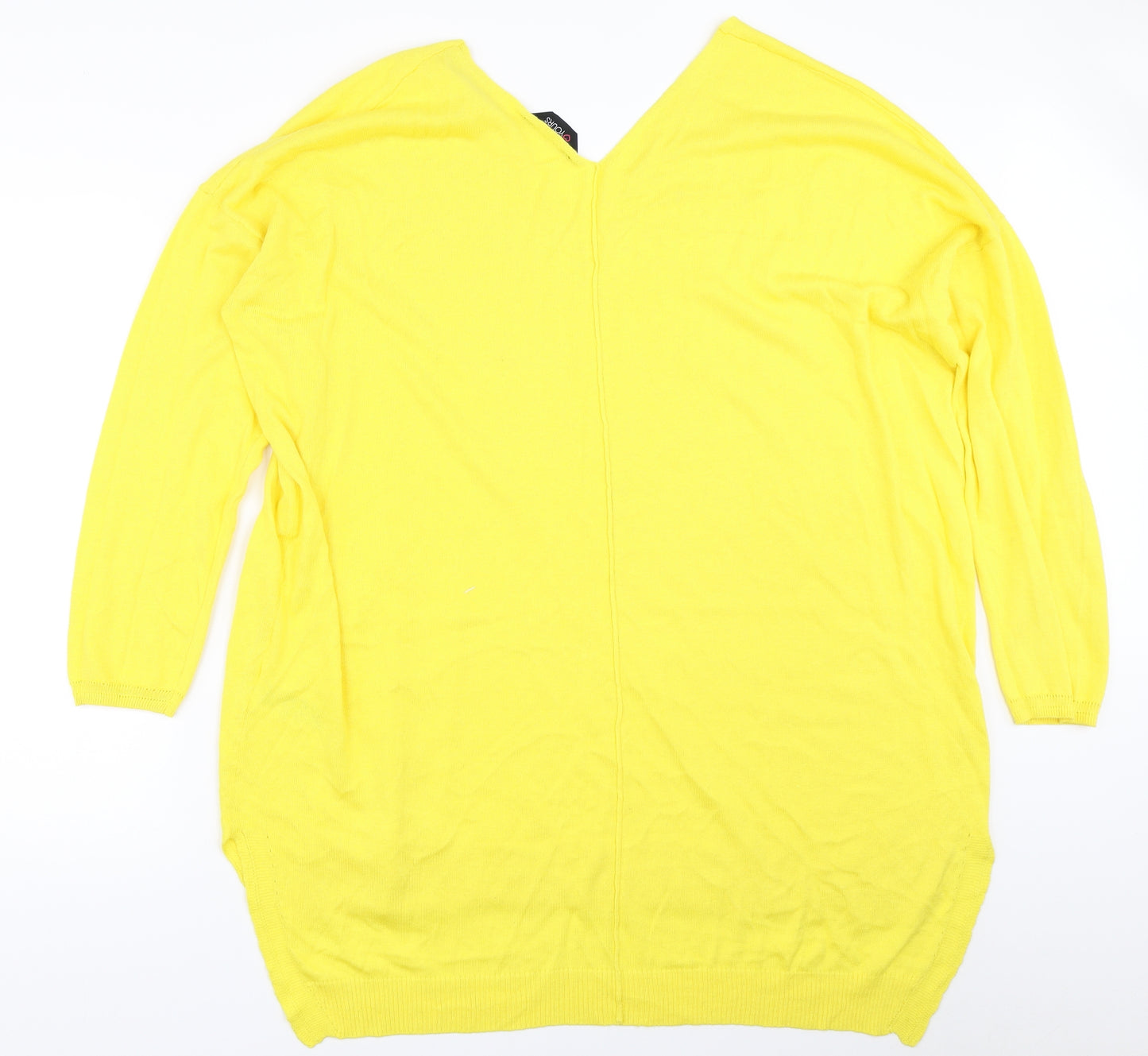 Yours Womens Yellow   Pullover Jumper Size 22