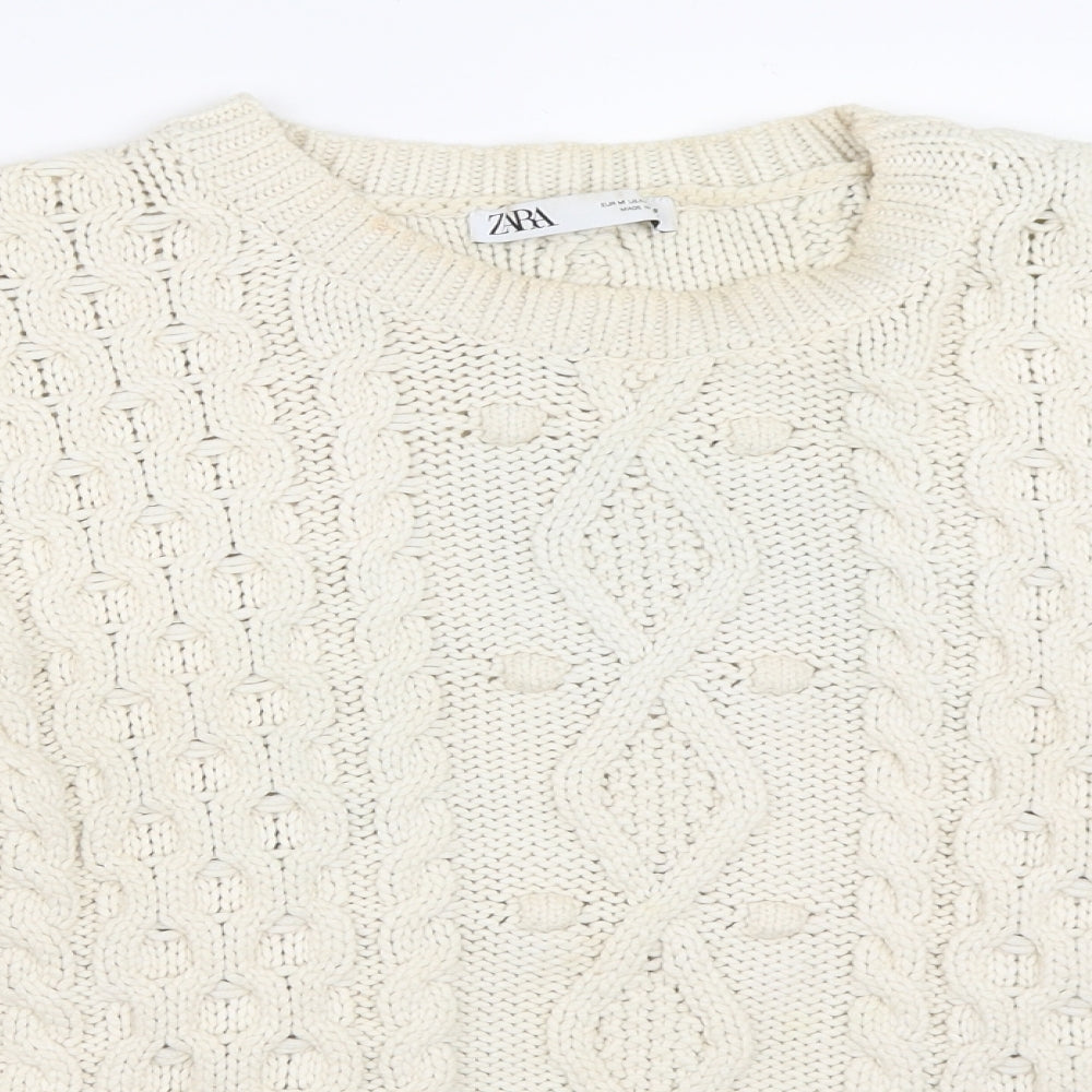 Zara Womens Beige   Pullover Jumper Size M
