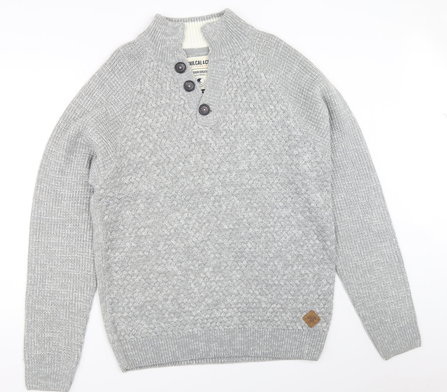 SoulCal&Co Mens Grey   Pullover Jumper Size XL