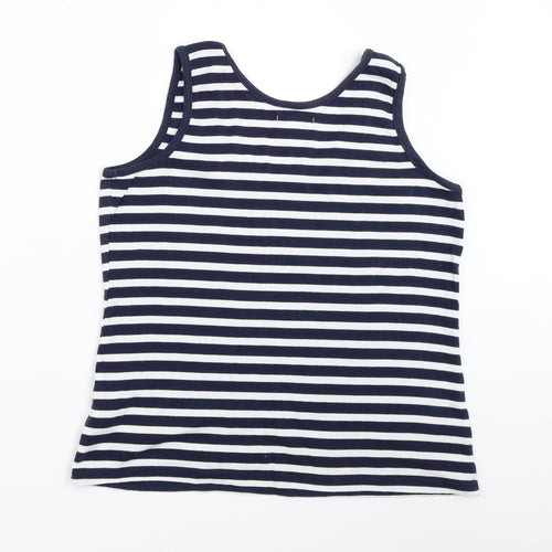 Capsule Womens Blue Striped  Basic Tank Size 16