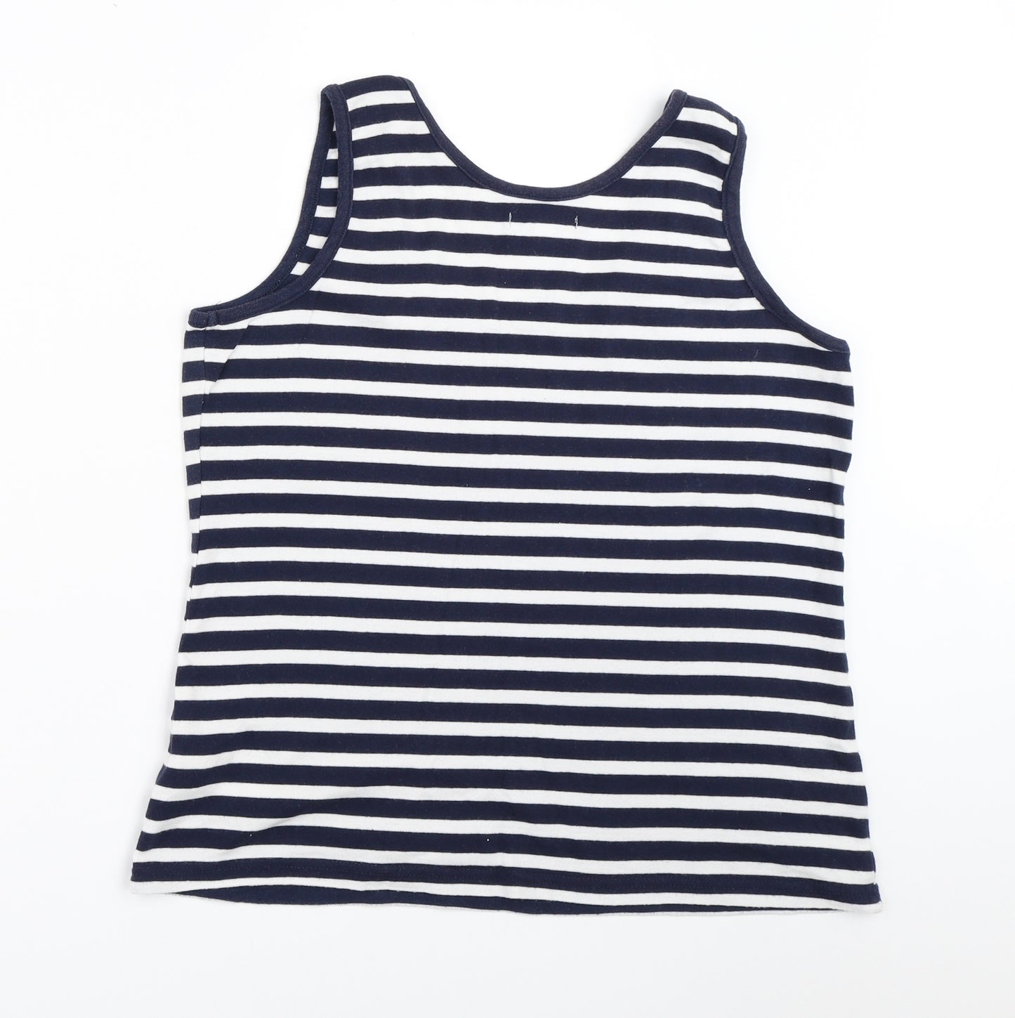 Capsule Womens Blue Striped  Basic Tank Size 16