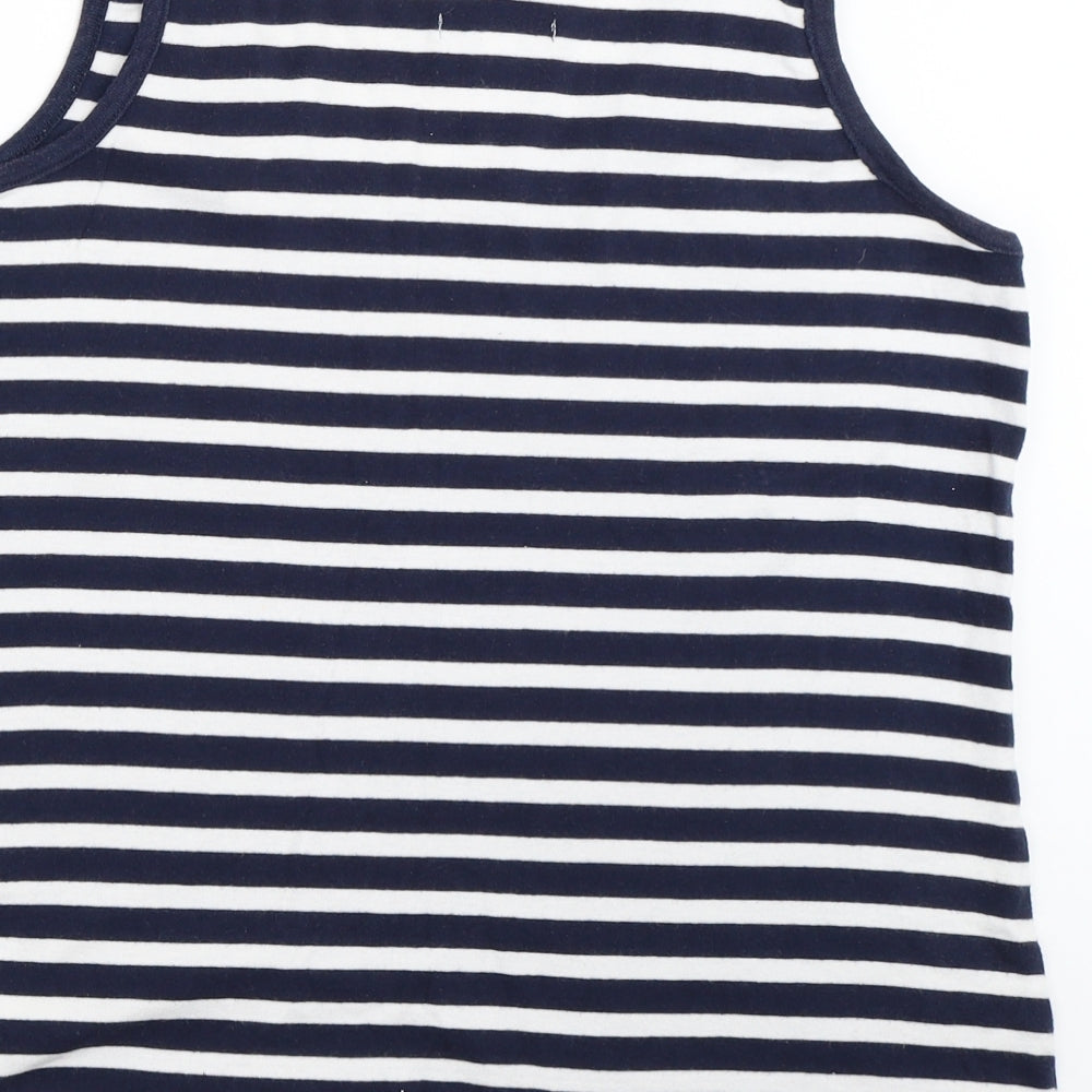 Capsule Womens Blue Striped  Basic Tank Size 16