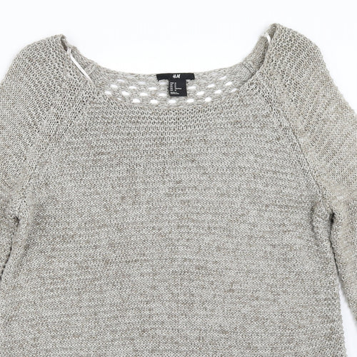 H&M Womens Grey   Pullover Jumper Size M