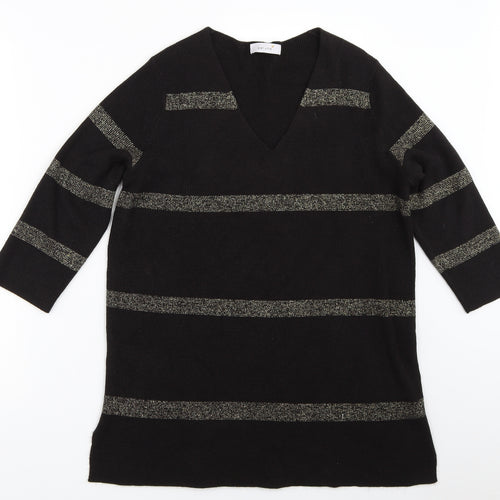Per Una Womens Brown Striped  Pullover Jumper Size 12
