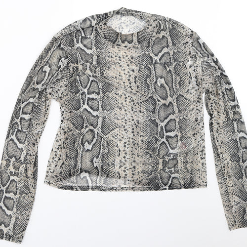 New Look Womens Beige Animal Print  Basic Blouse Size 18
