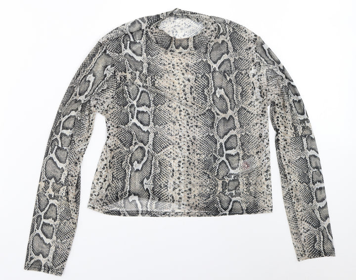 New Look Womens Beige Animal Print  Basic Blouse Size 18