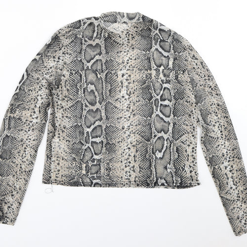New Look Womens Beige Animal Print  Basic Blouse Size 18