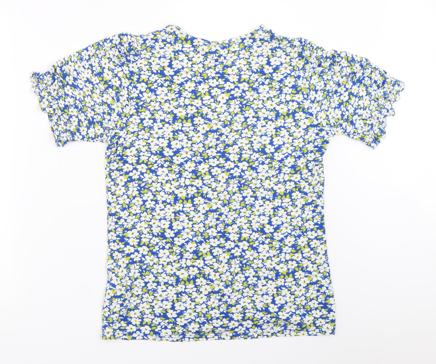 Dorothy Perkins Womens Blue Floral  Basic T-Shirt Size 12