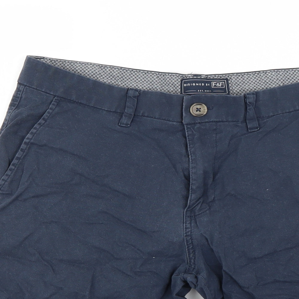 F&F Mens Blue   Chino Shorts Size 34