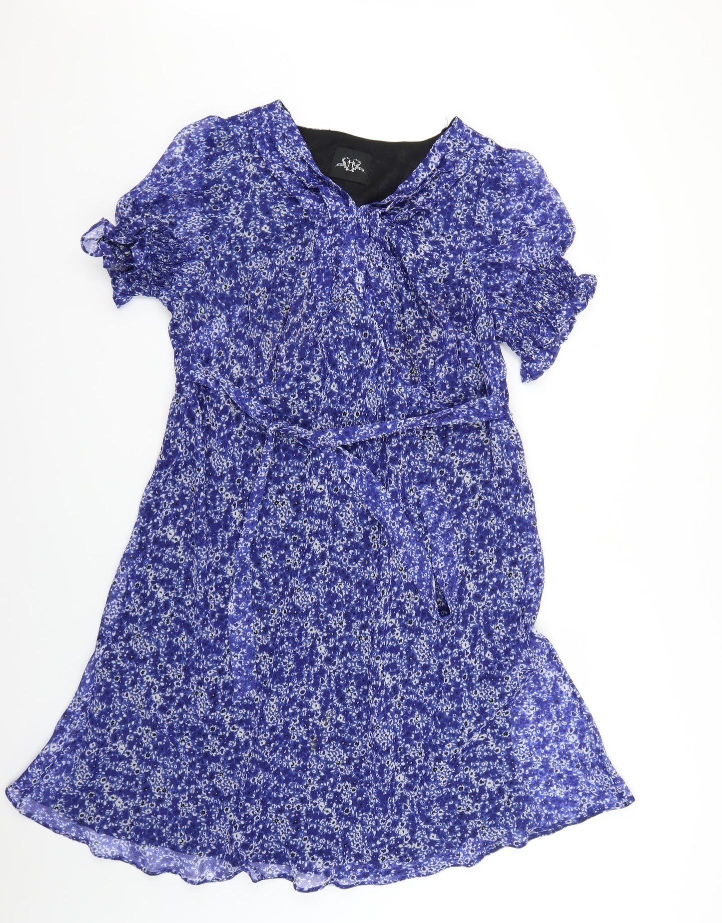 Holly Willoughby Womens Blue Floral  Fit & Flare  Size 10