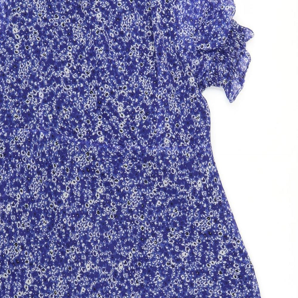 Holly Willoughby Womens Blue Floral  Fit & Flare  Size 10