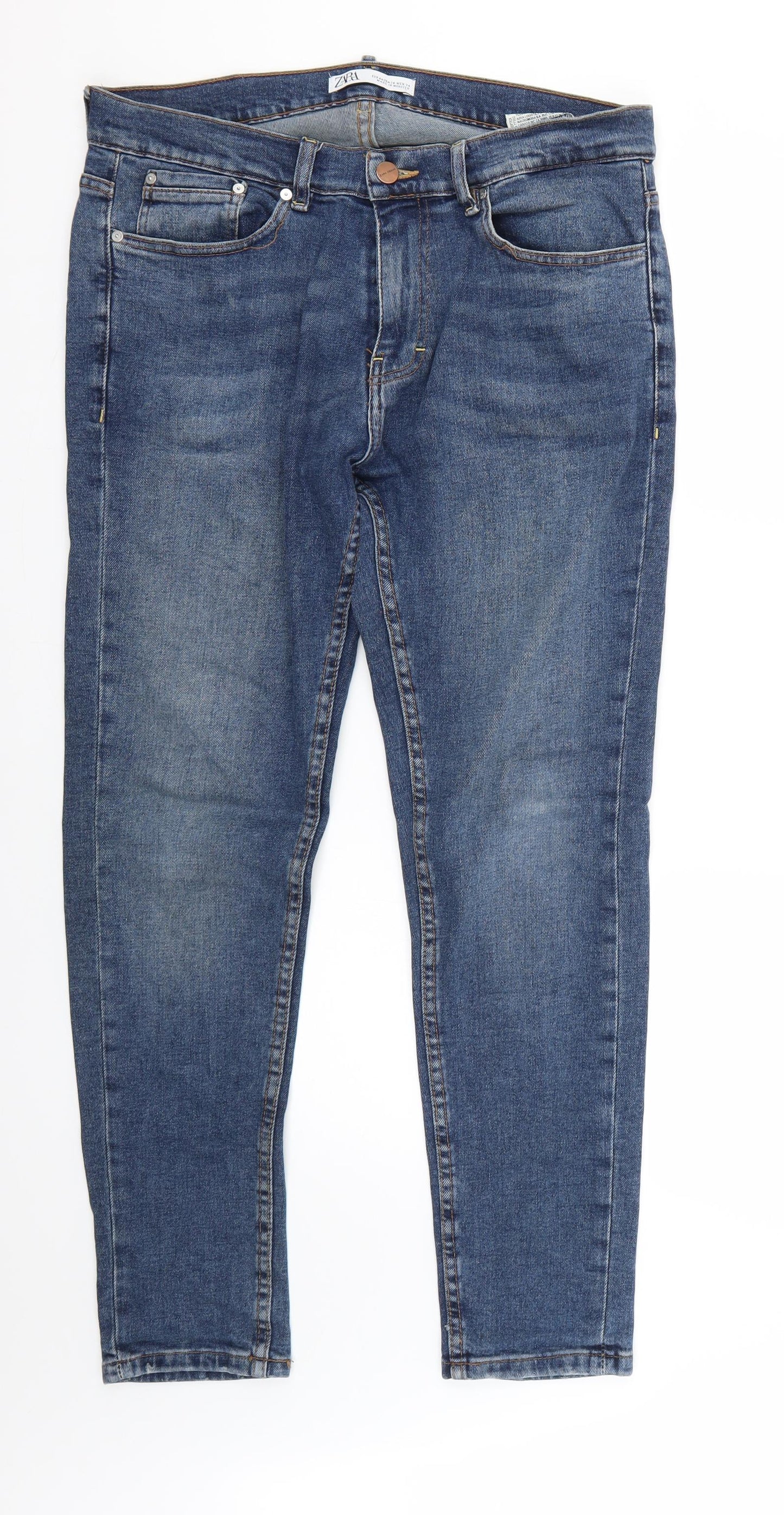 Zara Mens Blue   Straight Jeans Size 34 L28 in