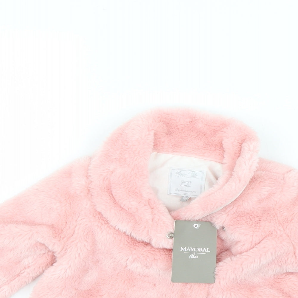 Mayoral Baby Pink   Overcoat Coat Size 24 Months