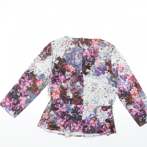 H&M Womens Multicoloured Geometric  Basic Blouse Size 6