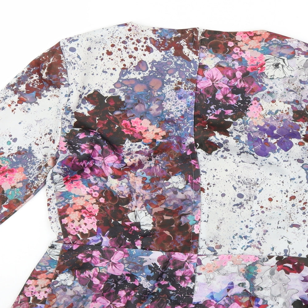 H&M Womens Multicoloured Geometric  Basic Blouse Size 6
