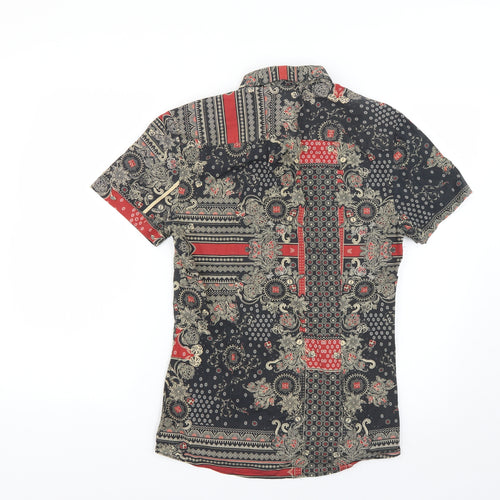 River Island Mens Multicoloured Geometric   Button-Up Size S