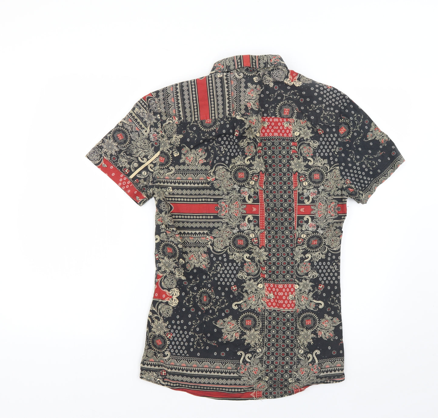 River Island Mens Multicoloured Geometric   Button-Up Size S